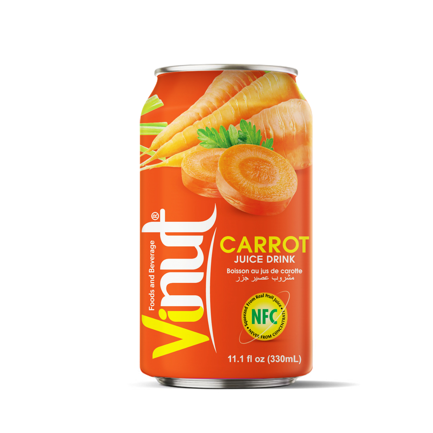 330ml_carrot VINUT NFC Carrot Juice Drink - Image 1