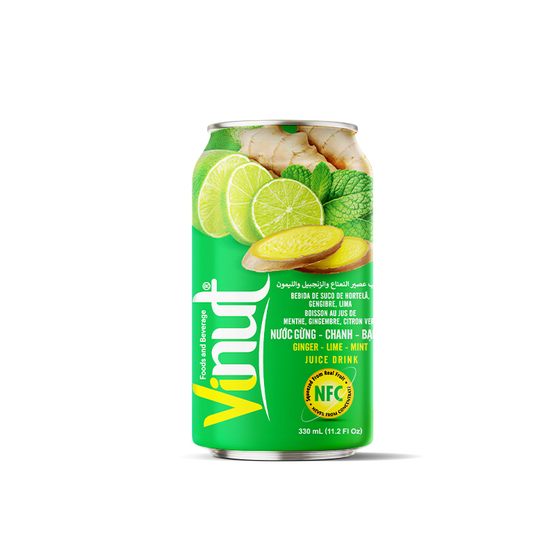 330ml_honey_mint_lime VINUT NFC Ginger, Lime & Mint Juice Drink - Image 1