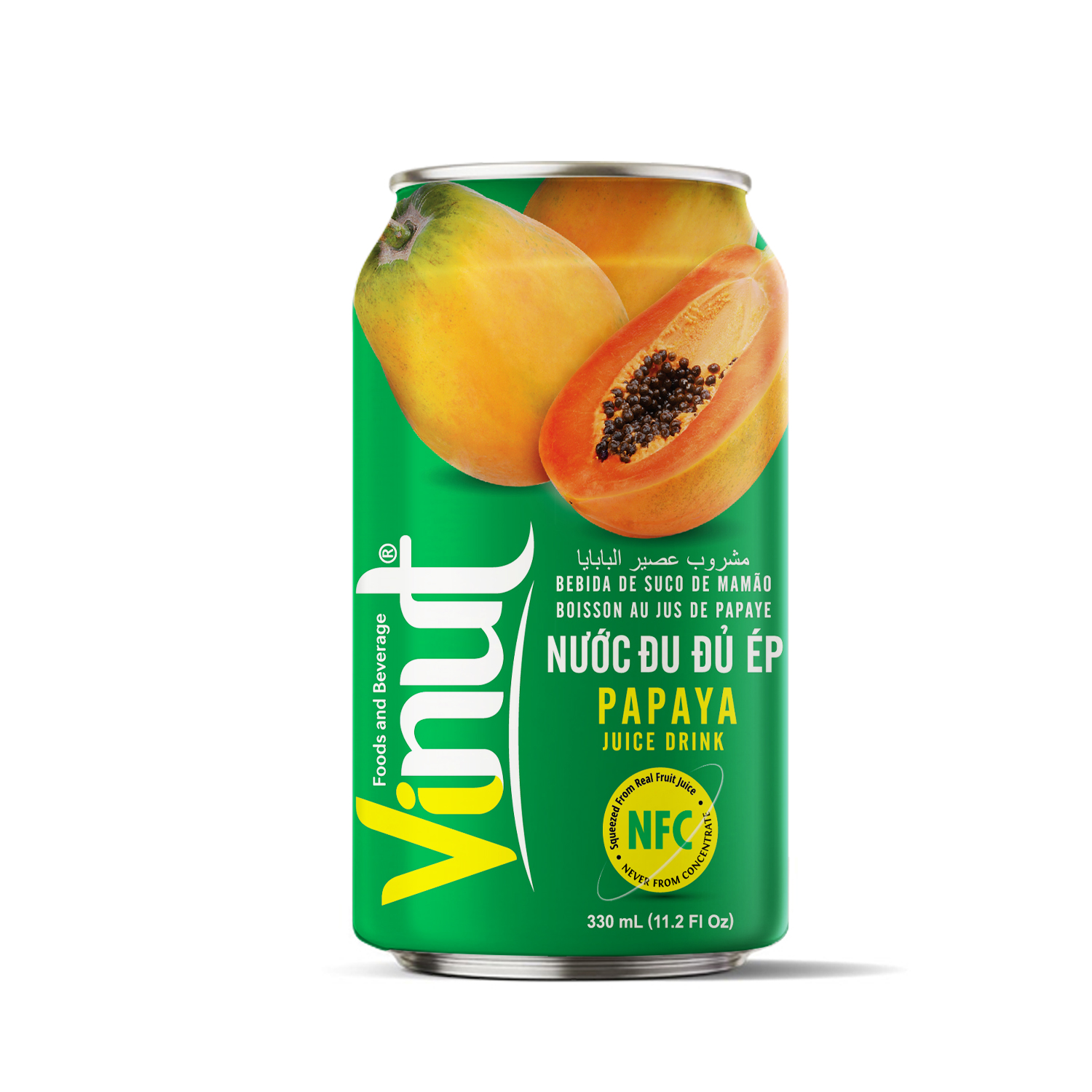 330ml_papaya VINUT NFC Papaya Juice Drink - Image 1